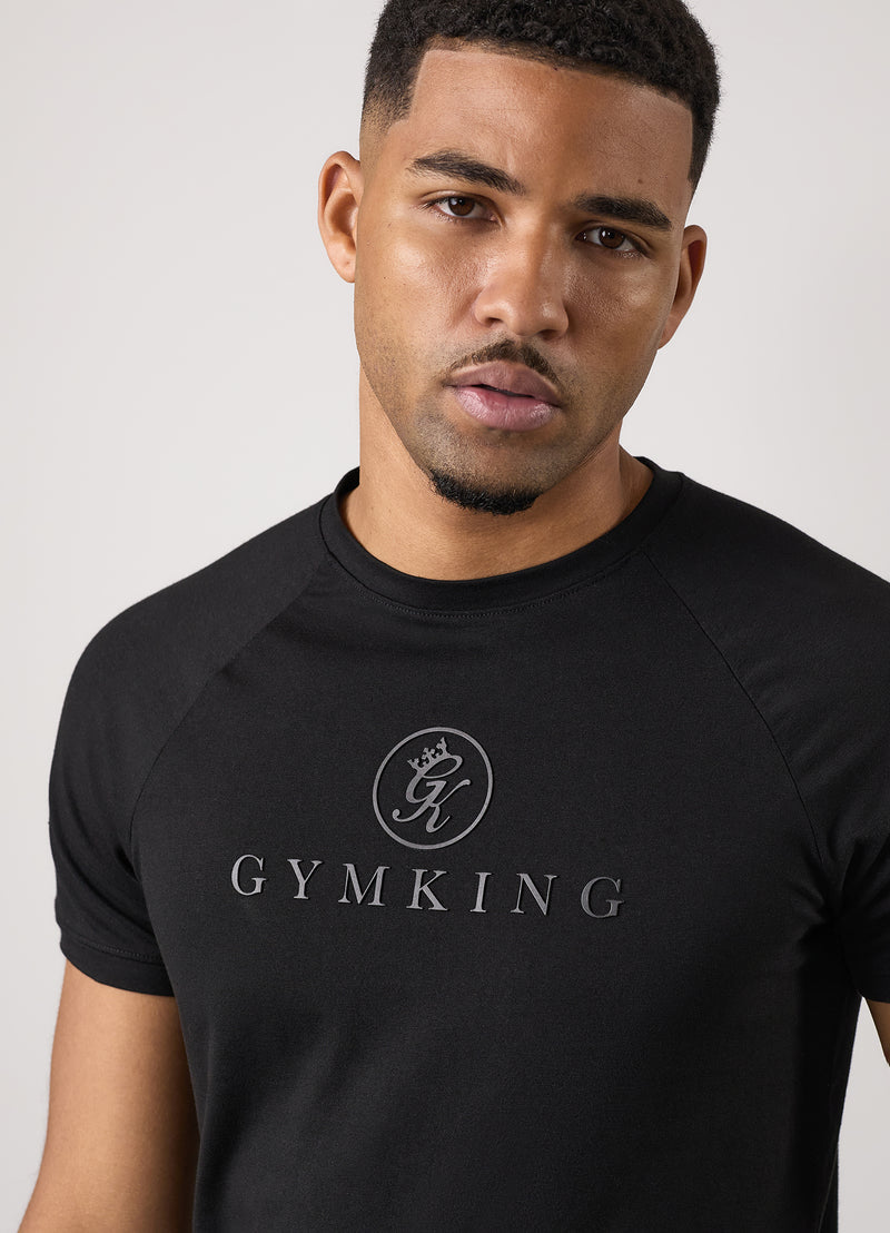 Gym King Pro Logo Tee - Black/Black