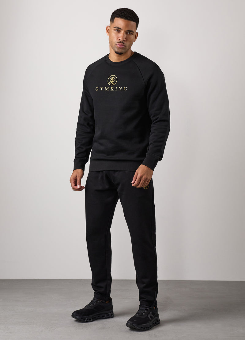 Gym King Pro Logo Jogger - Black/Gold