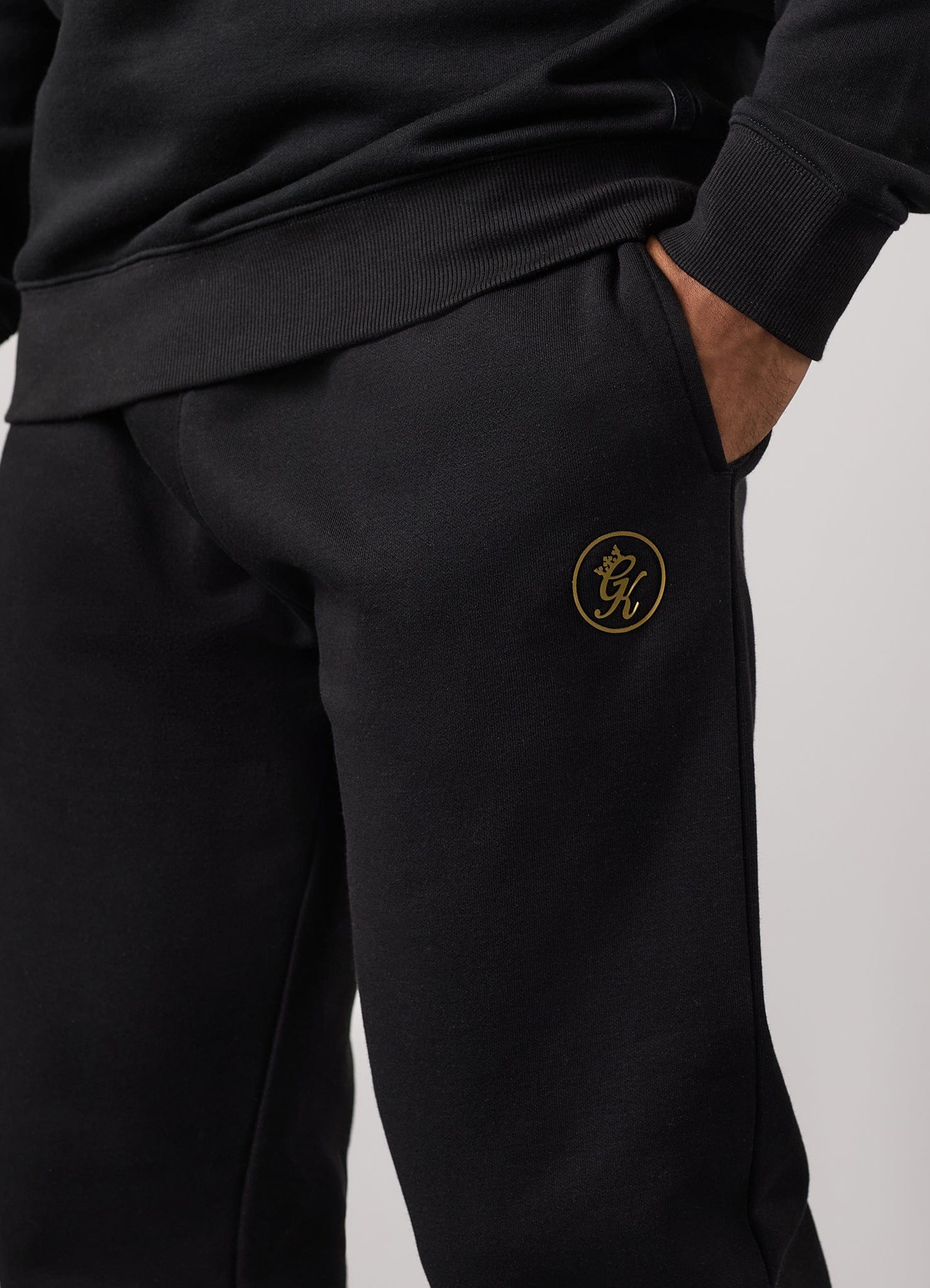 Gym king black and gold joggers hotsell
