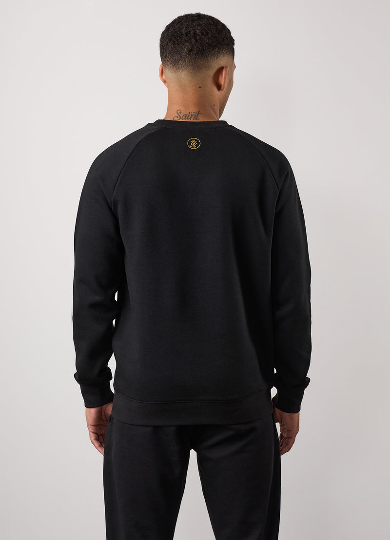 Gym King Pro Logo Crew - Black/Gold