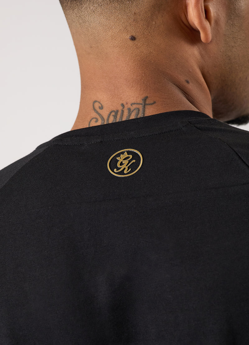 Gym King Pro Logo Jersey Tee - Black/Gold