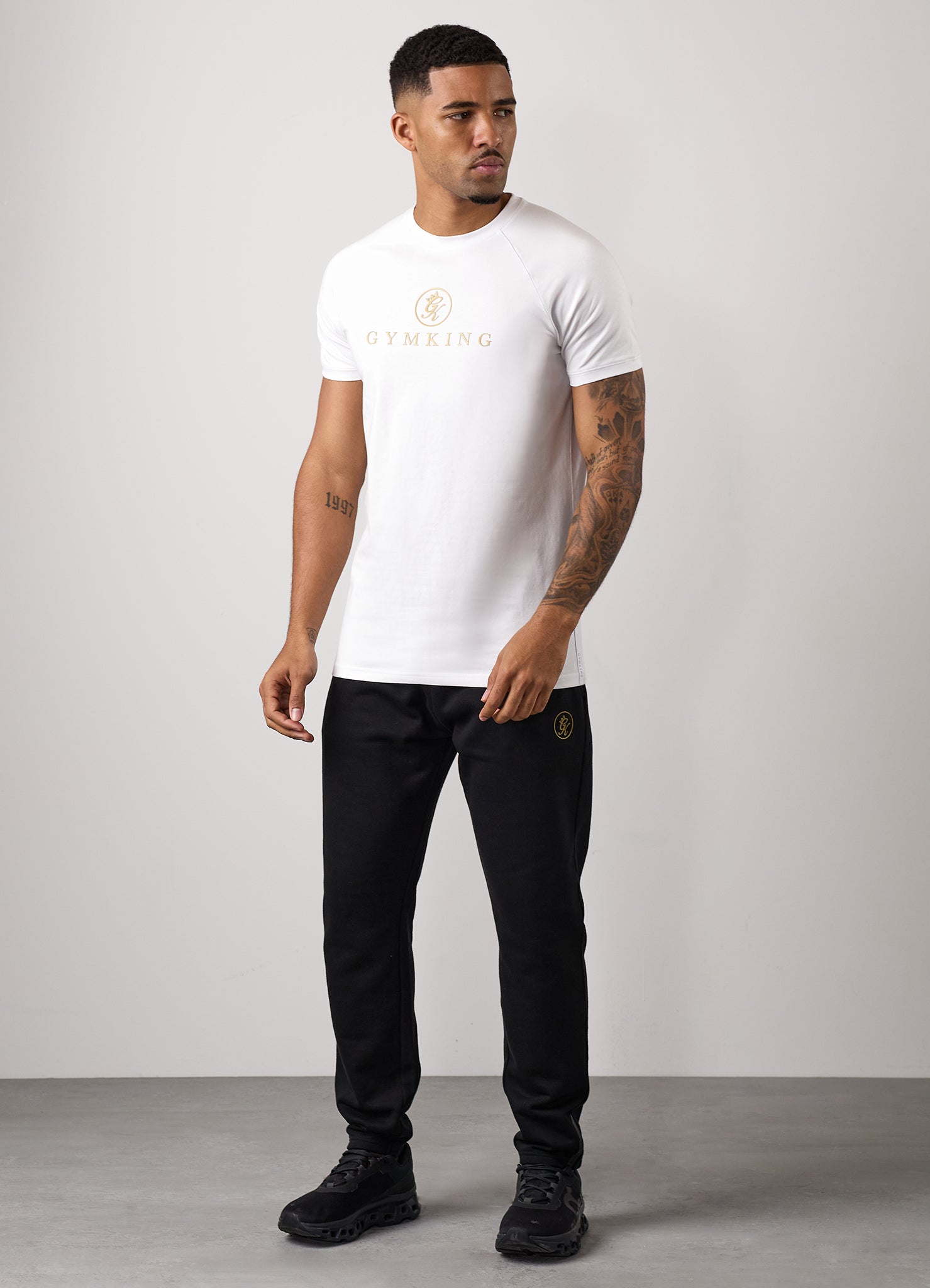 Gym King Pro Tee - White/Gold