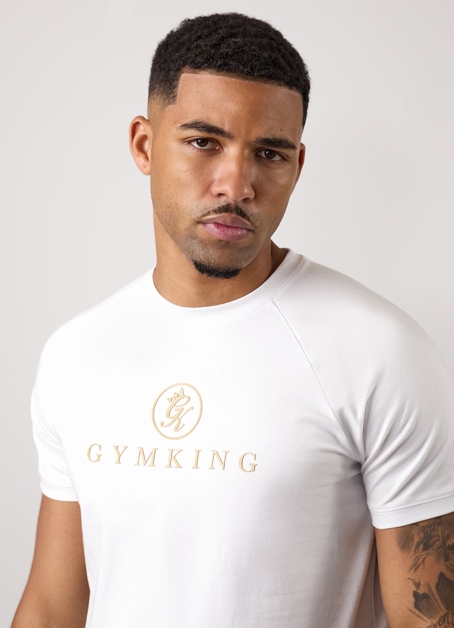 Gym King Pro Tee - White/Gold