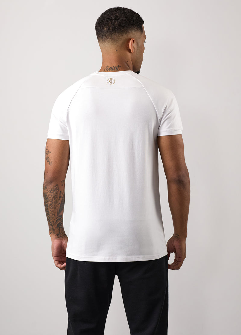 Gym King Pro Logo Tee - White/Gold