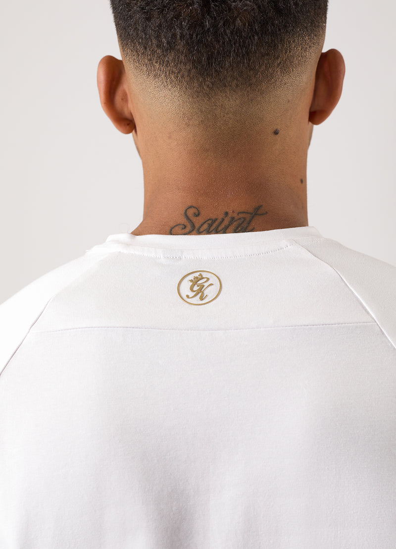 Gym King Pro Logo Tee - White/Gold