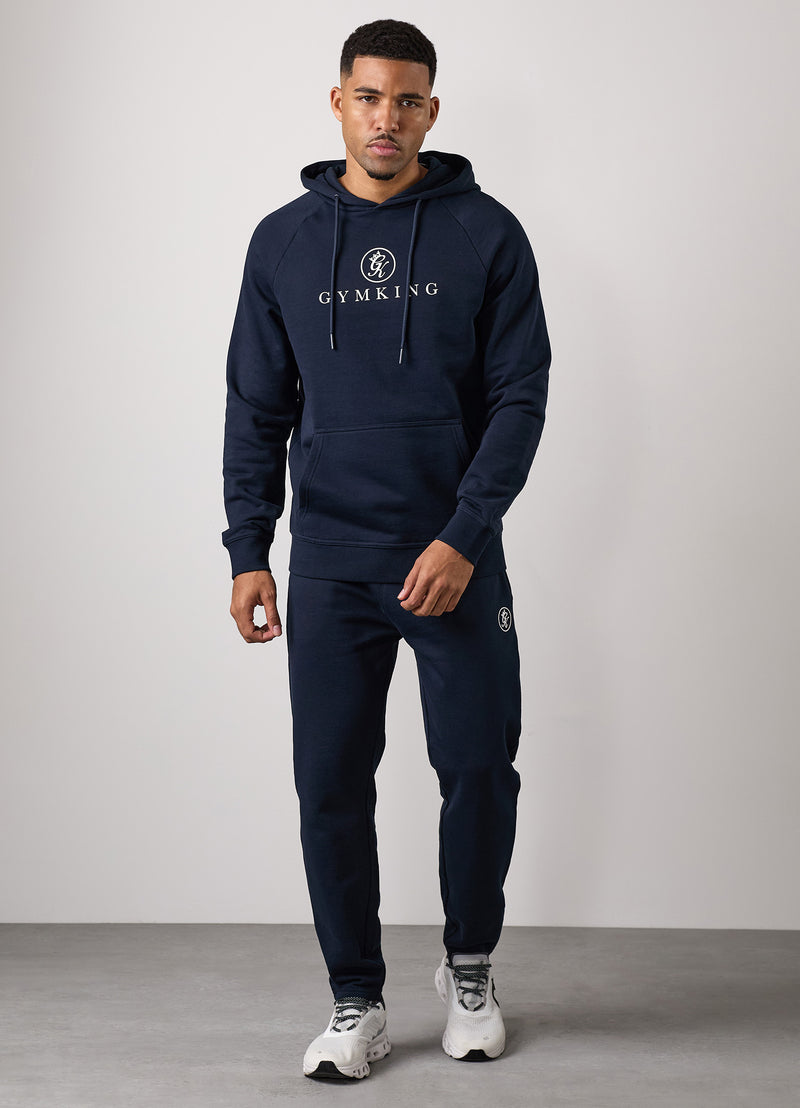 Gym King Pro Logo Hood Tracksuit - Navy