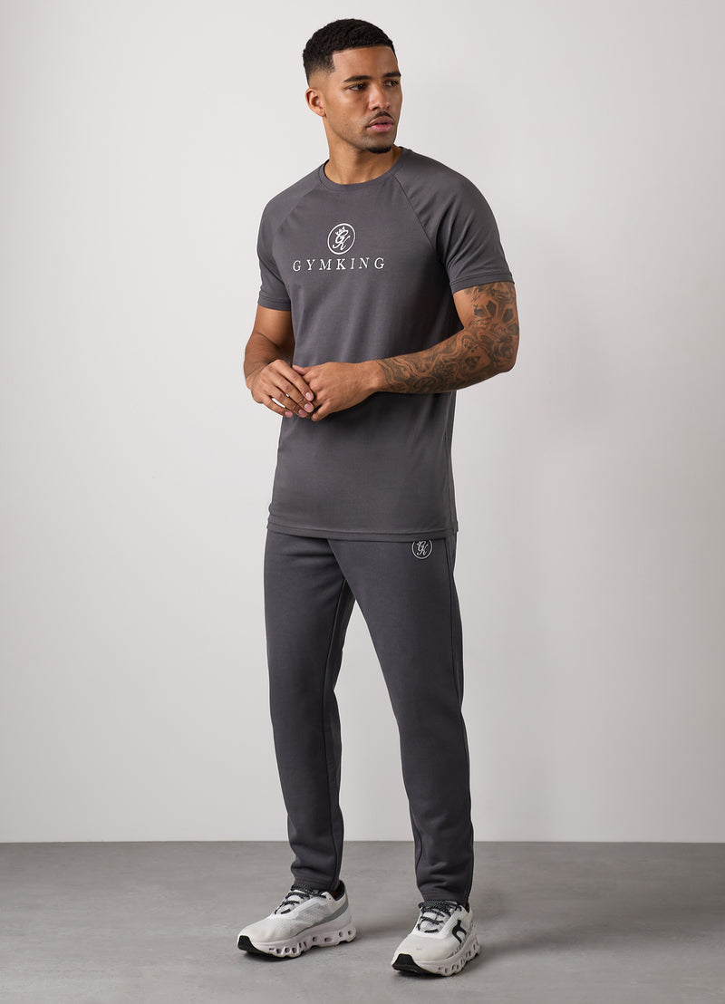 Gym King Pro Logo Jogger - Onyx Grey