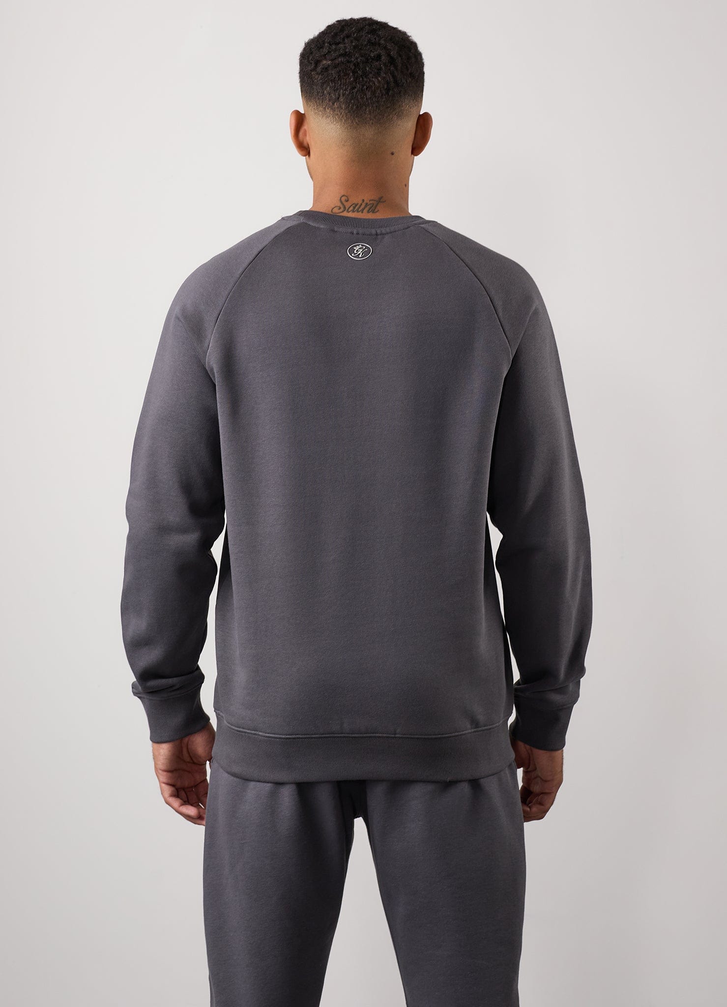 Gym King Pro Logo Fleece Crew - Onyx Grey