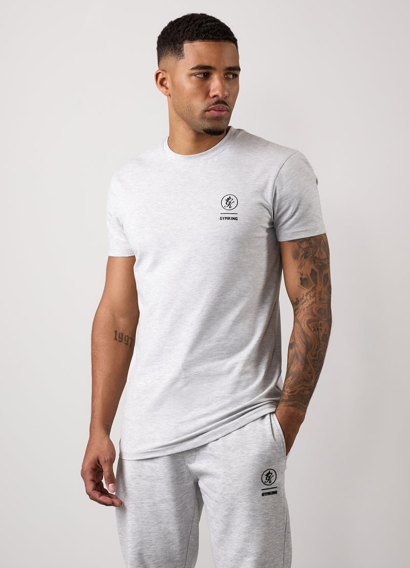 Gym King Aventus Tee - Snow Marl