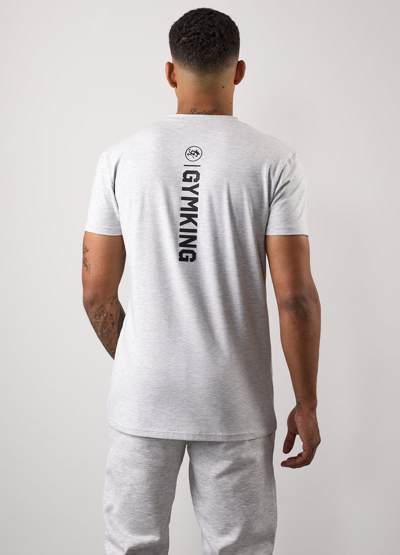 Gym King Aventus Tee - Snow Marl