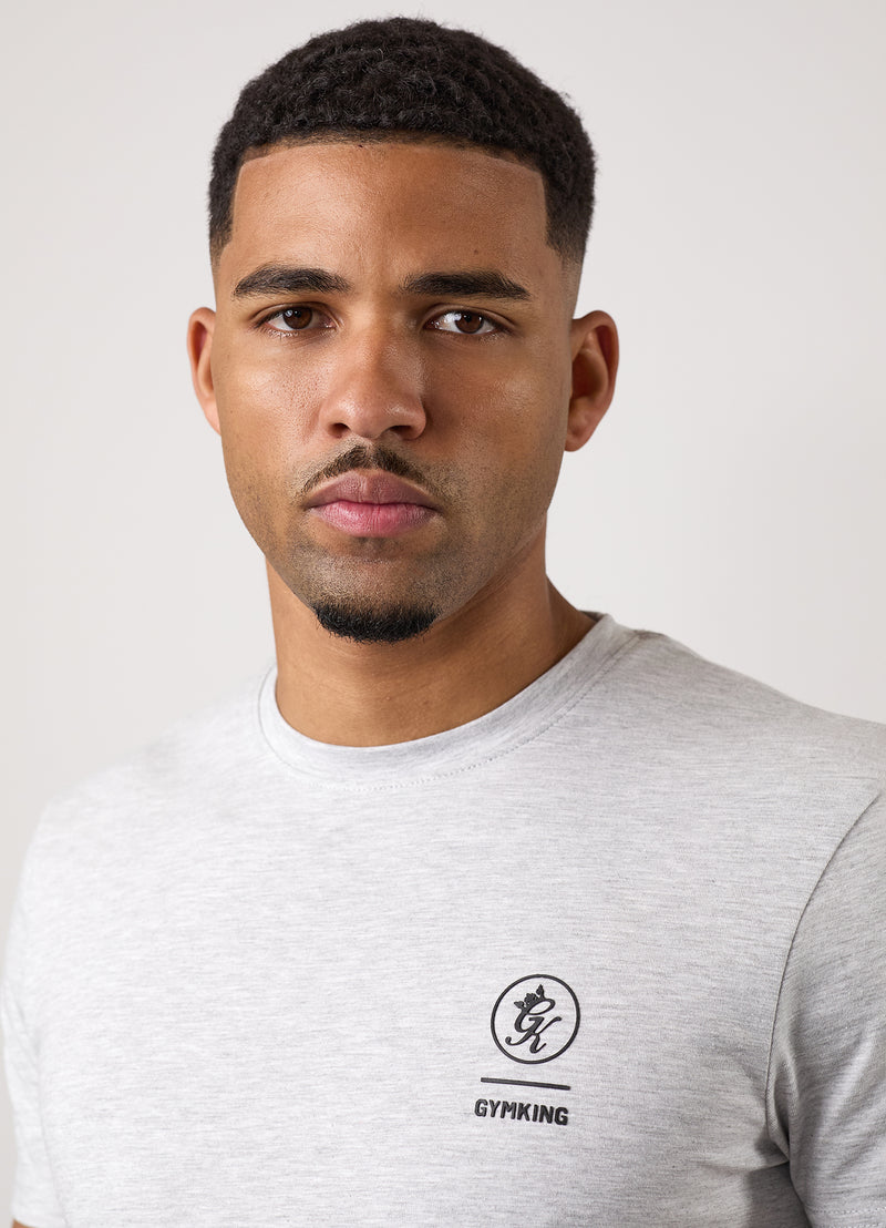 Gym King Aventus Tee - Snow Marl