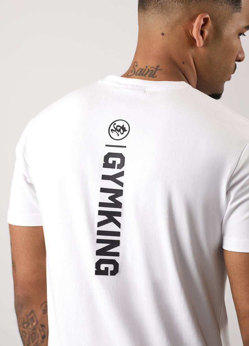 Gym King Aventus Jersey Tee - White