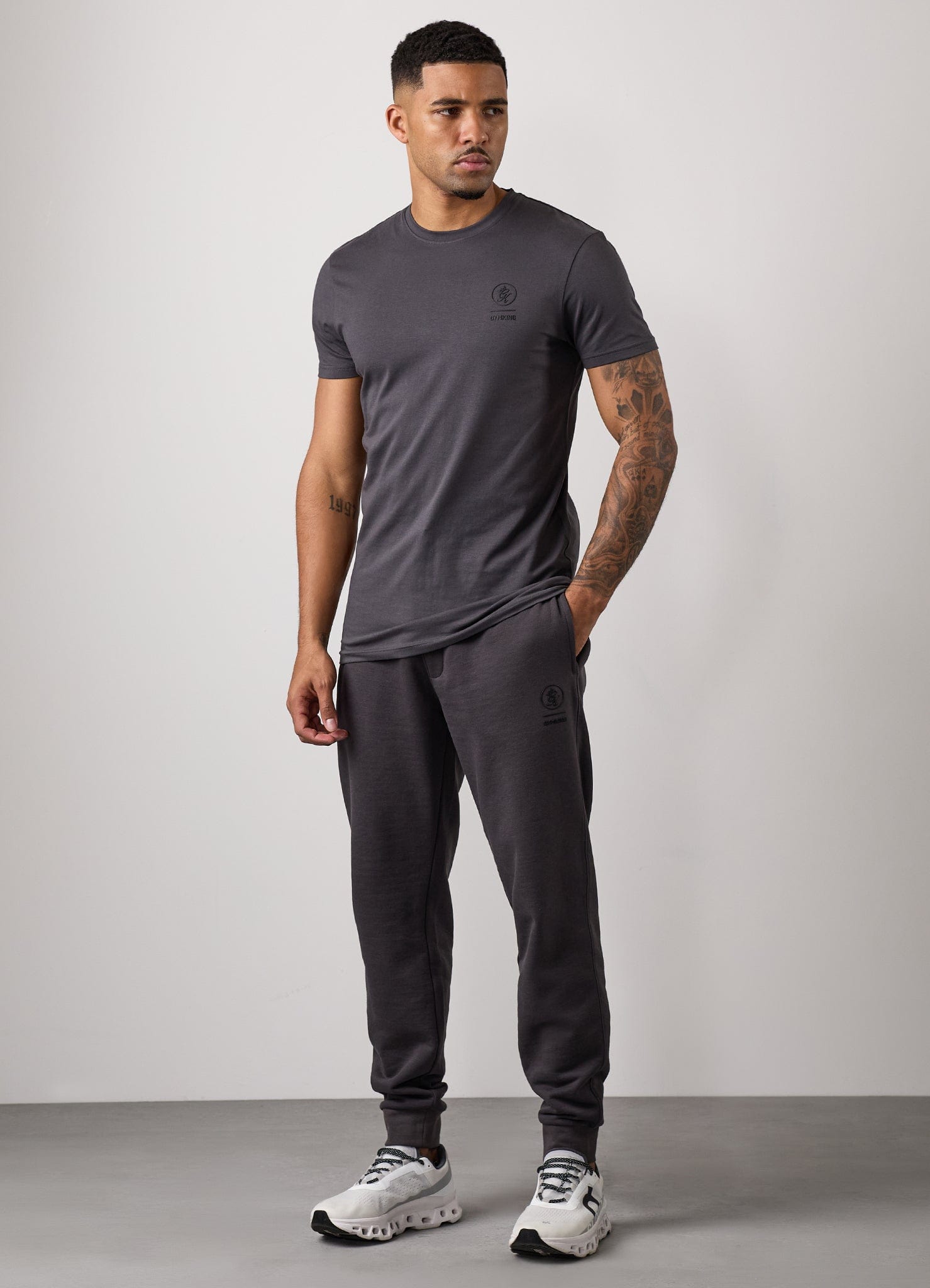 Gym King Aventus Jersey Tee - Dark Pewter