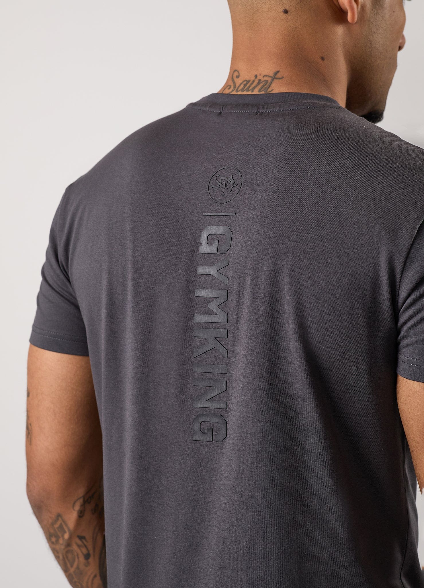 Gym King Aventus Jersey Tee - Dark Pewter