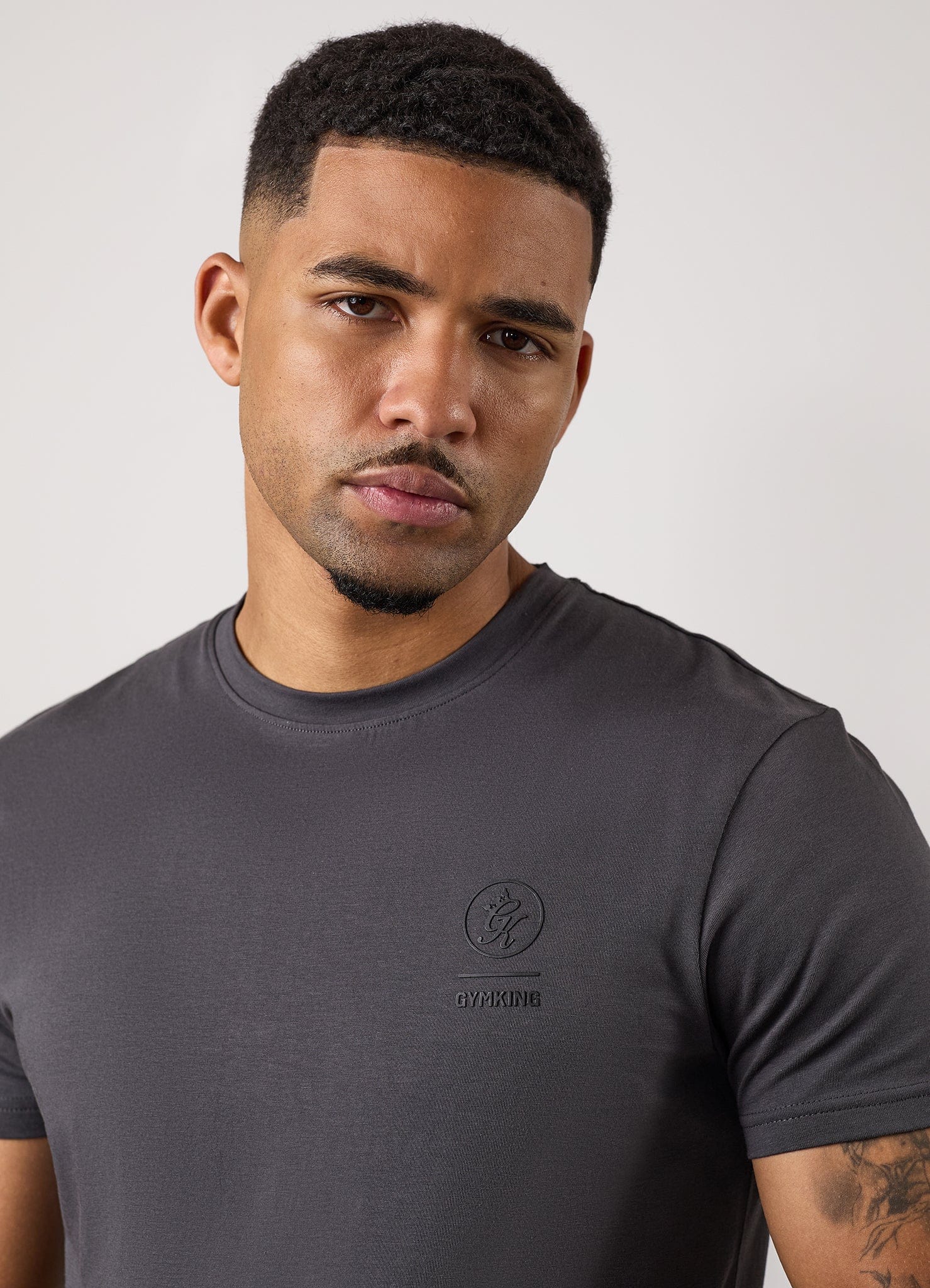 Gym King Aventus Jersey Tee - Dark Pewter