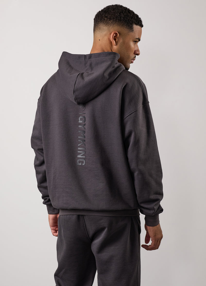 Gym King Aventus Fleece Hood - Dark Pewter