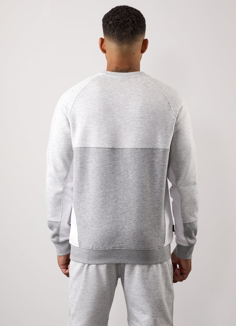 Gym King Minefield Fleece Crew - Snow Marl