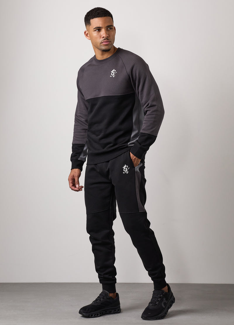 Gym King Minefield Fleece Crew - Black