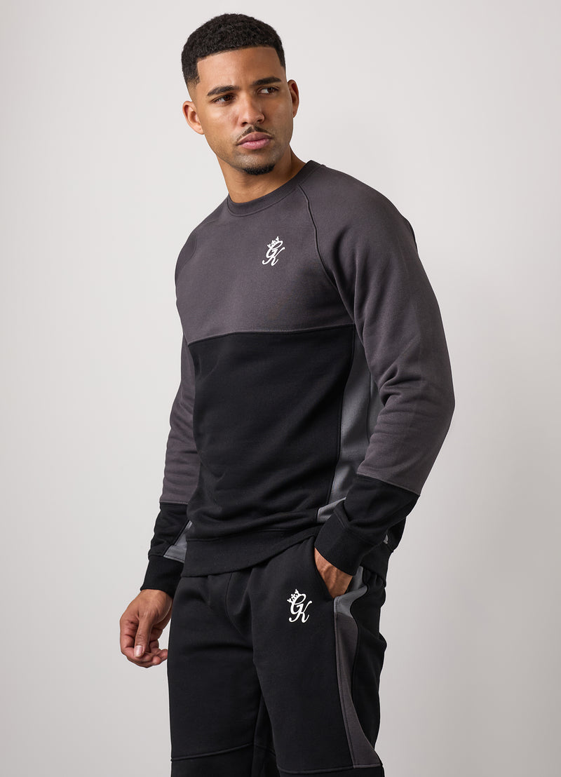 Gym King Minefield Fleece Crew - Black