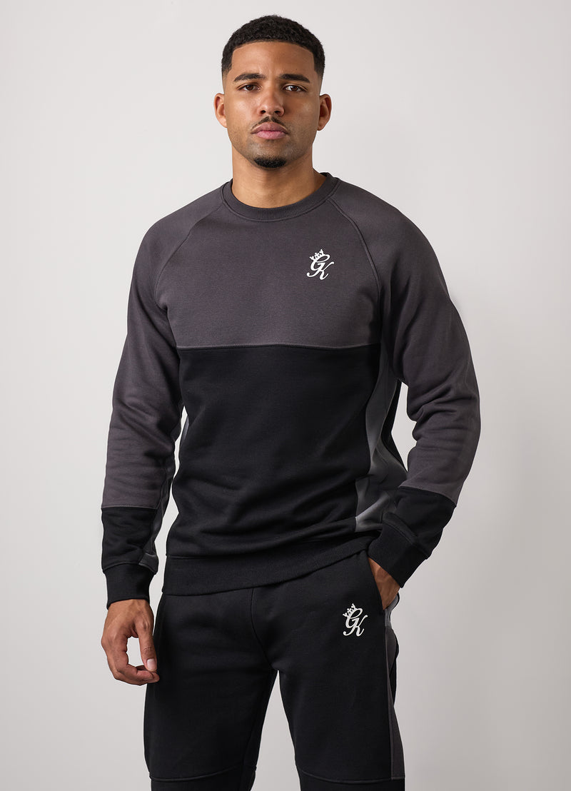 Gym King Minefield Fleece Crew - Black