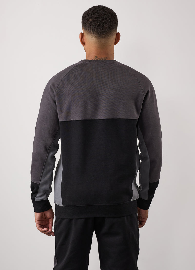 Gym King Minefield Fleece Crew - Black