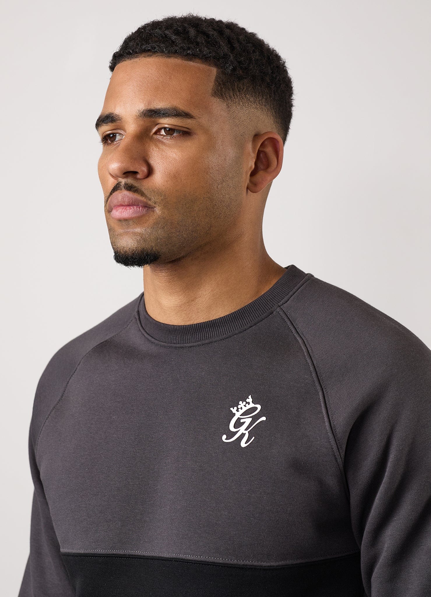 Gym King Minefield Fleece Crew - Black
