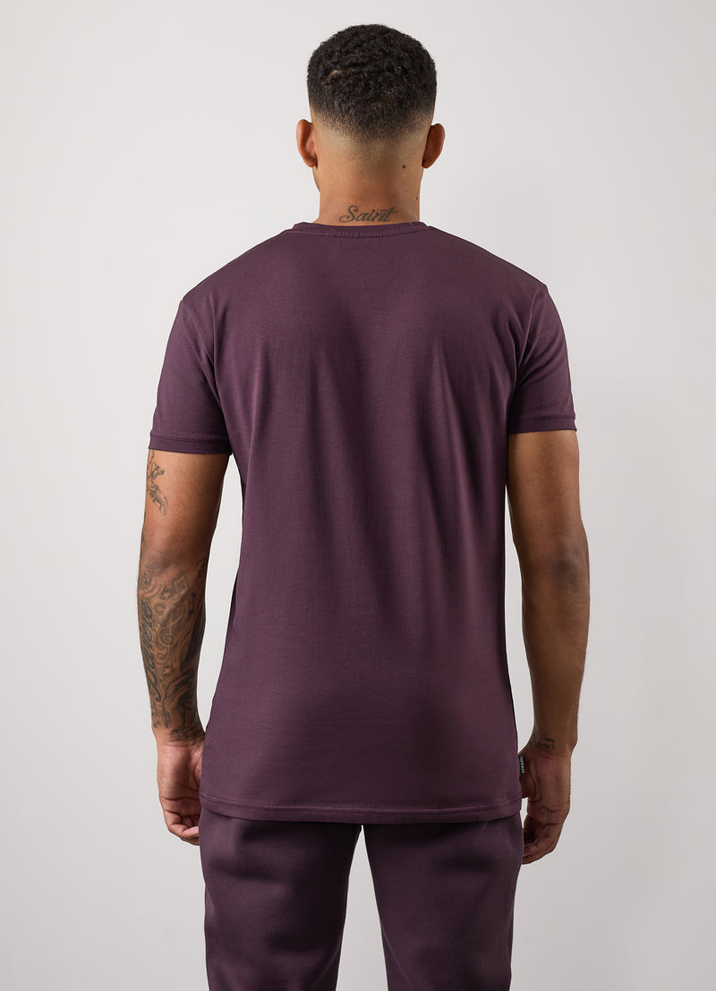 Gym King Fundamental Tee - Deep Plum