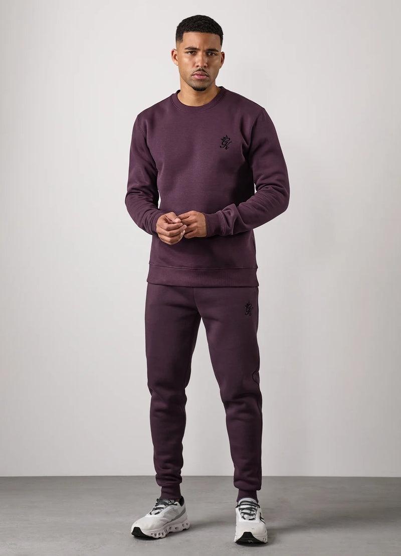 Gym King Fundamental Crew Tracksuit Deep Plum GYM KING