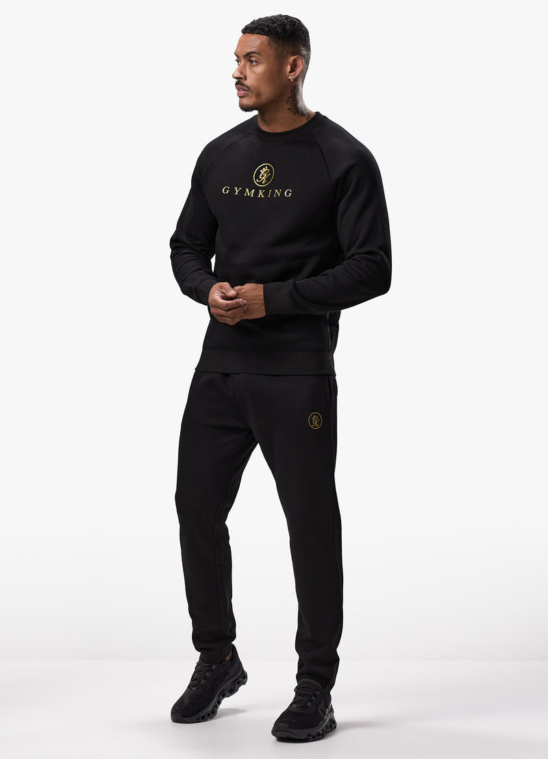 Gym King Pro Logo Jogger - Black/Gold