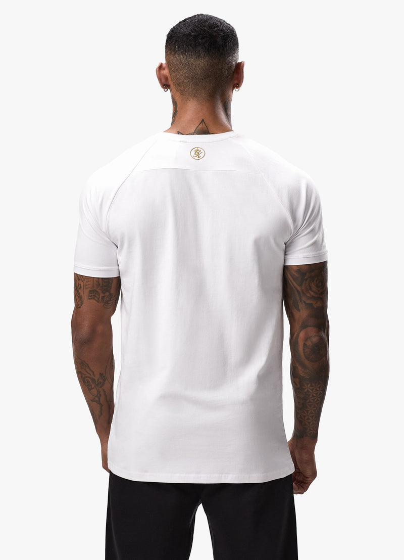 Gym King Pro Logo Tee - White/Gold