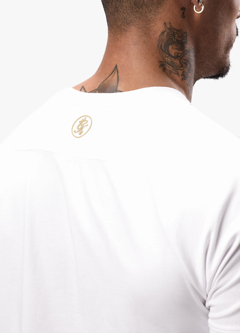 Gym King Pro Logo Tee - White/Gold