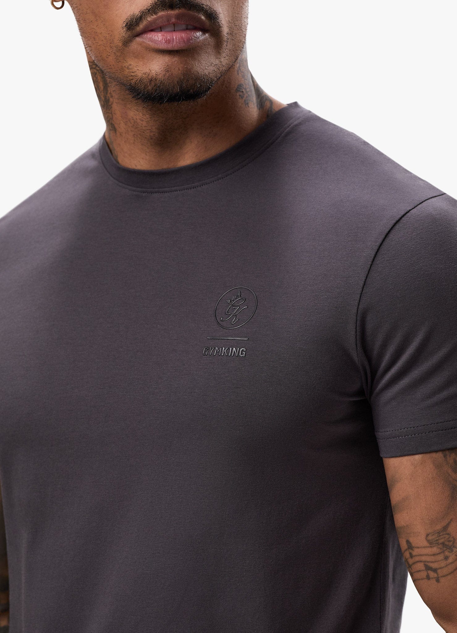 Gym King Aventus Jersey Tee - Dark Pewter