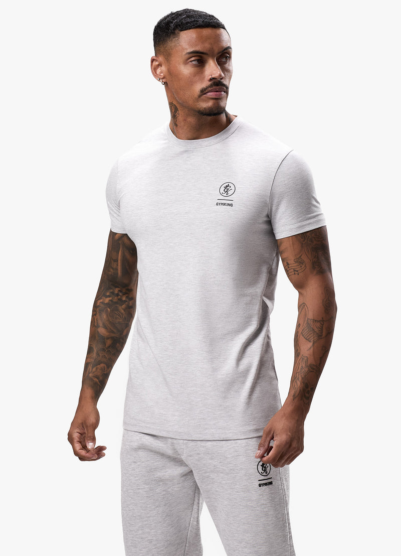 Gym King Aventus Tee - Snow Marl