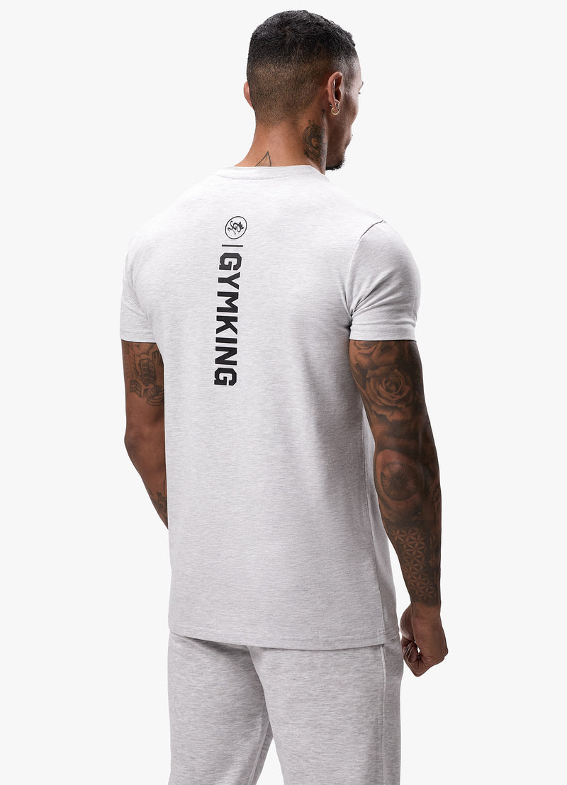 Gym King Aventus Tee - Snow Marl