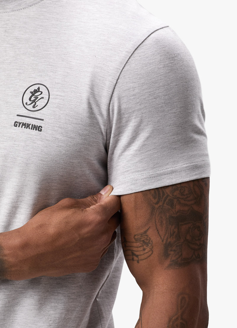 Gym King Aventus Tee - Snow Marl