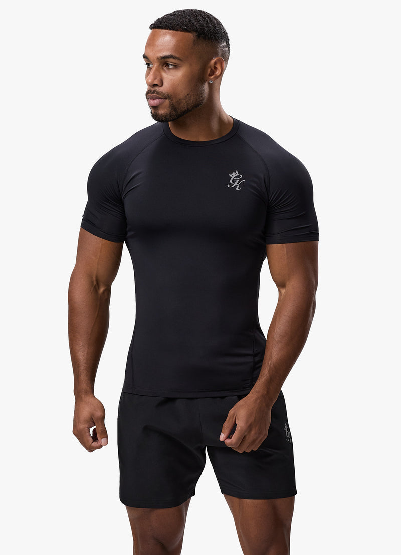 Gym King Energy Short Sleeve Base Layer - Black