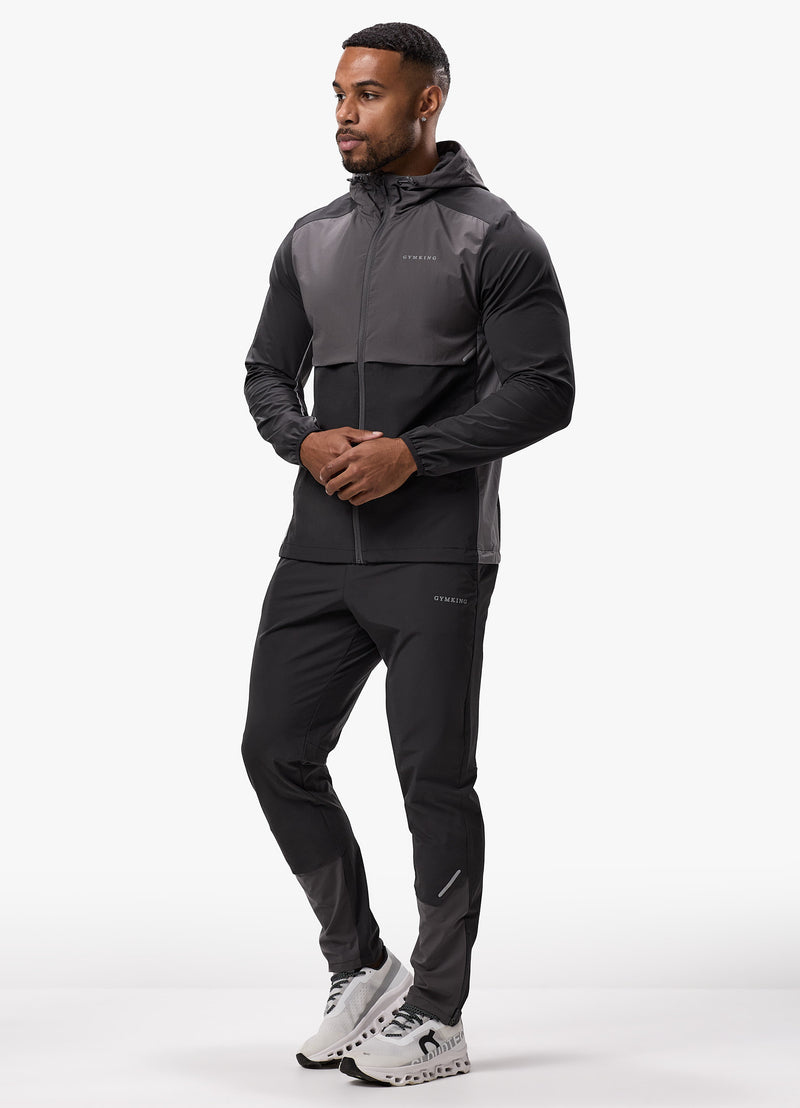 Gym King Advance Tracksuit Bottoms - Black/Fossil Grey