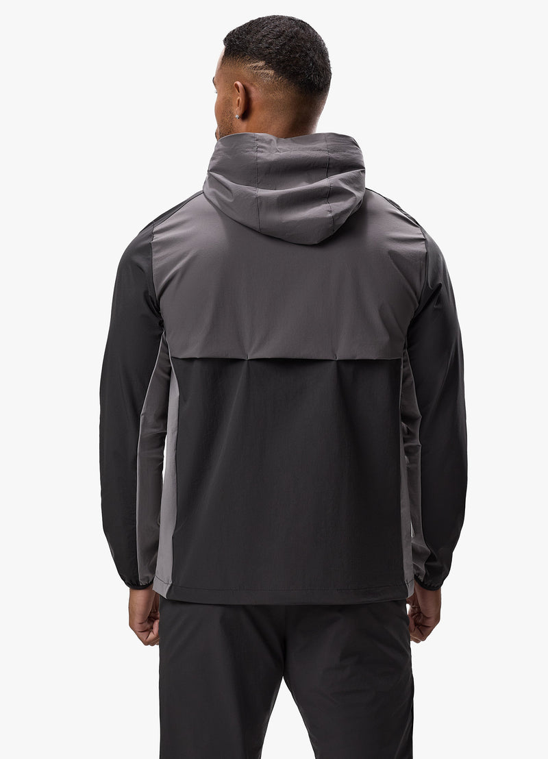 Gym King Advance Tracksuit Top - Black/Fossil Grey