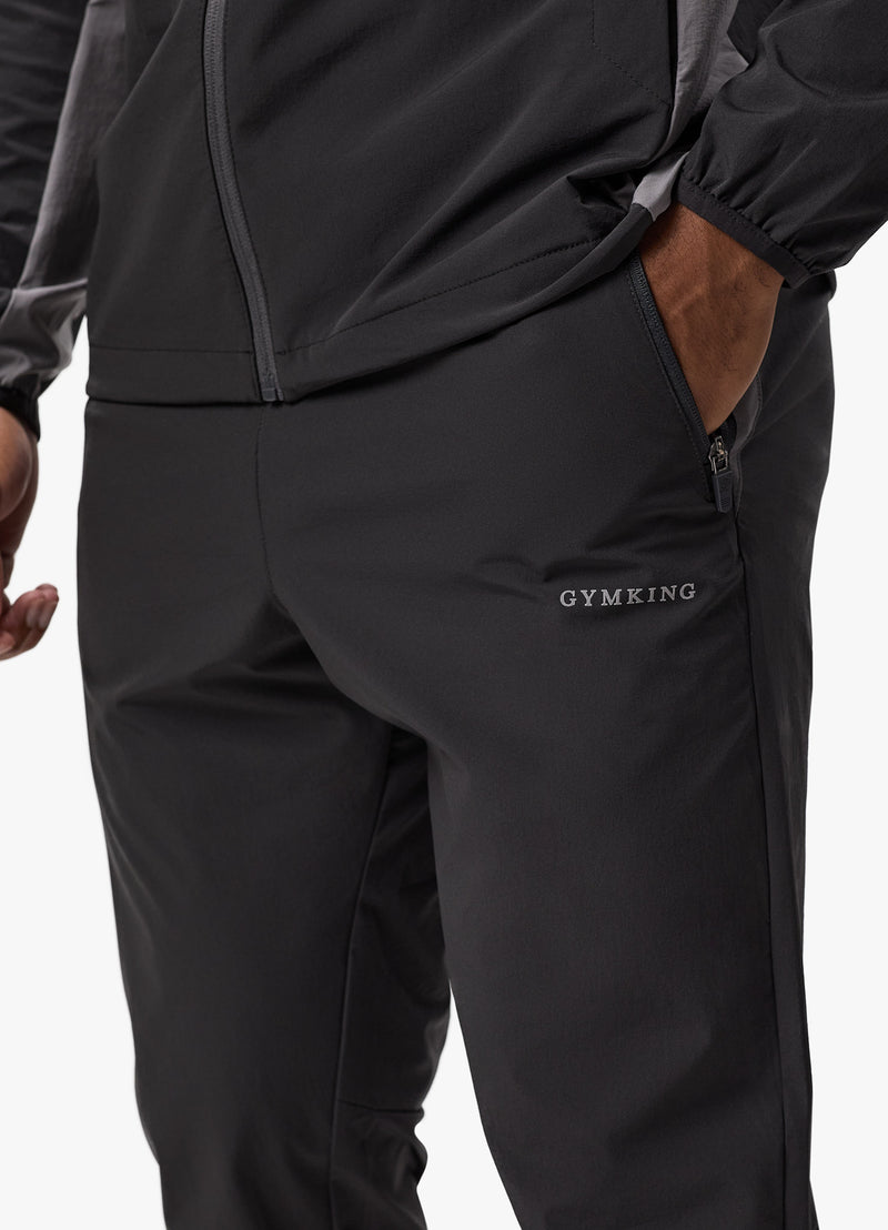 Gym King Advance Tracksuit Bottoms - Black/Fossil Grey