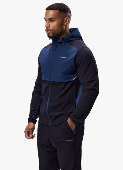 Gym King Advance Tracksuit Top - Navy/Estate Blue