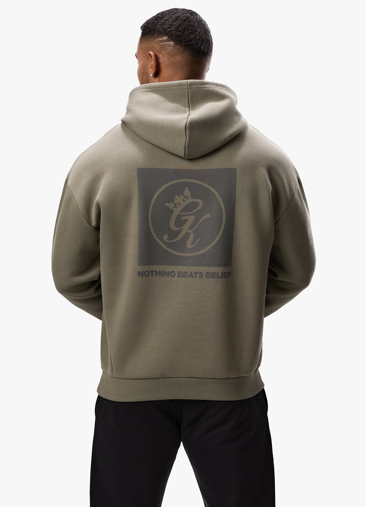 Gym king khaki hoodie on sale