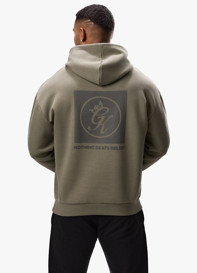 Gym King Belief Fleece Hood - Khaki