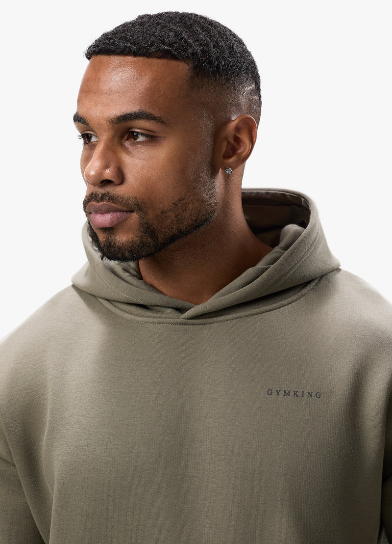 Gym King Belief Fleece Hood - Khaki