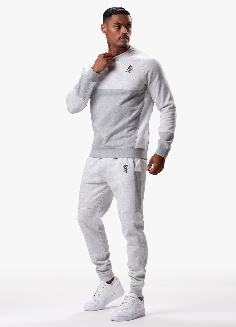 Gym King Minefield Fleece Crew - Snow Marl