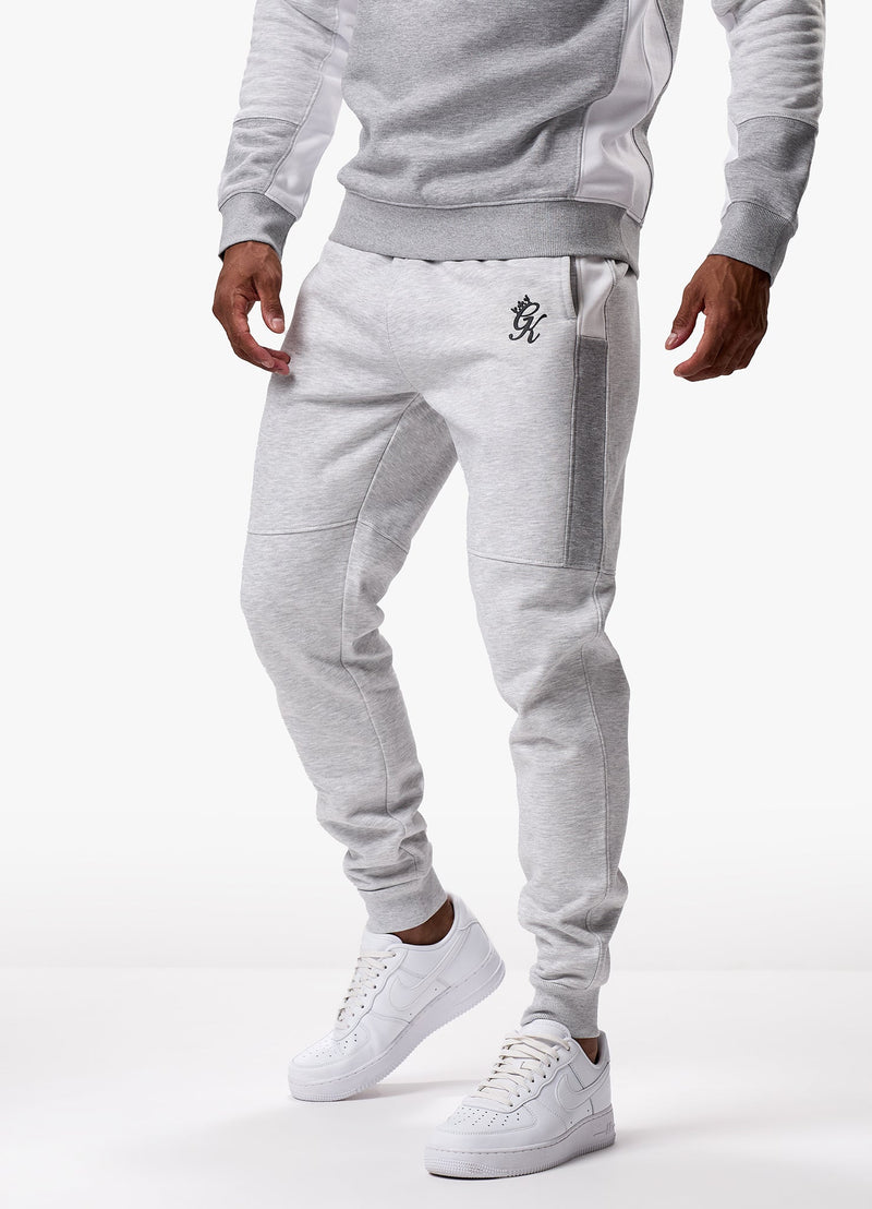 Gym King Minefield Crew Tracksuit - Snow Marl