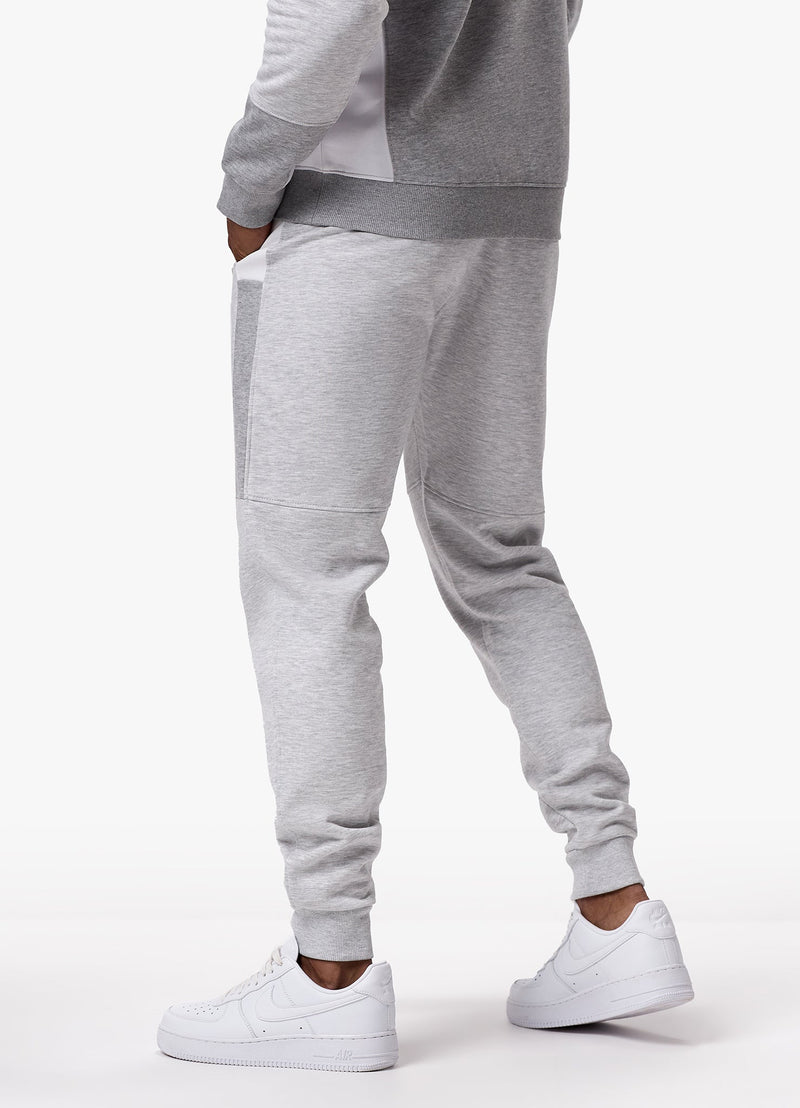 Gym King Minefield Crew Tracksuit - Snow Marl