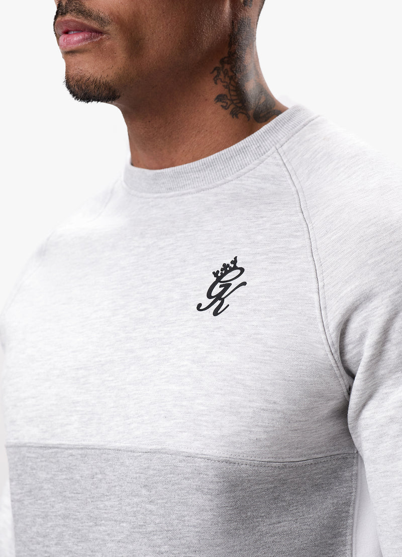 Gym King Minefield Fleece Crew - Snow Marl