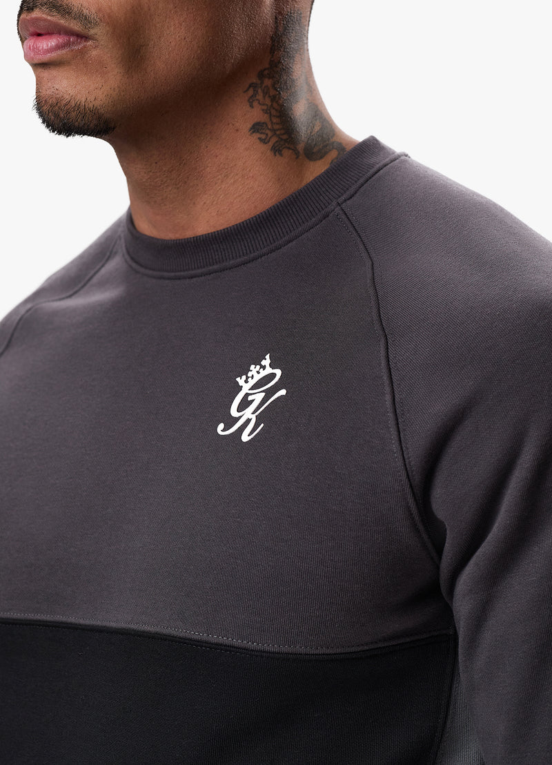 Gym King Minefield Fleece Crew - Black