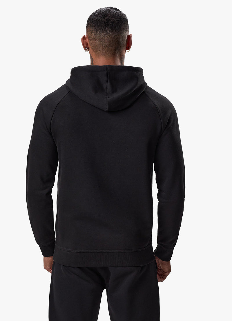 Gym King Pro Logo Fleece Hood - Black/Black