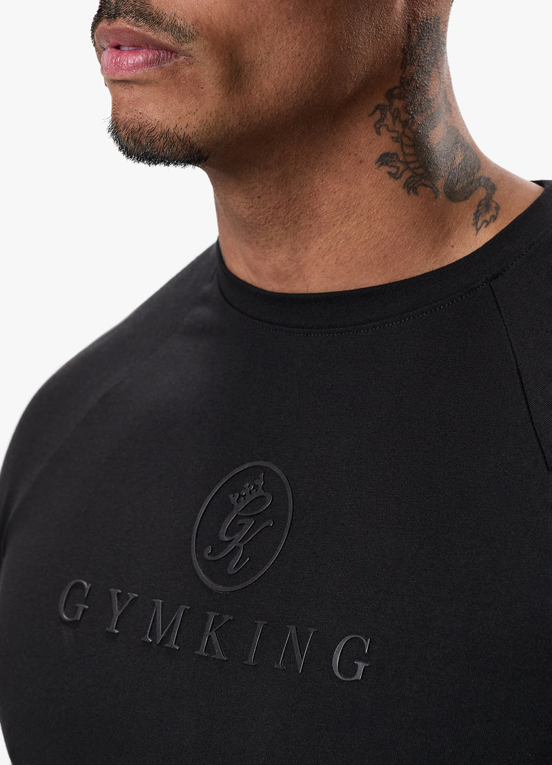 Gym King Pro Logo Tee - Black/Black